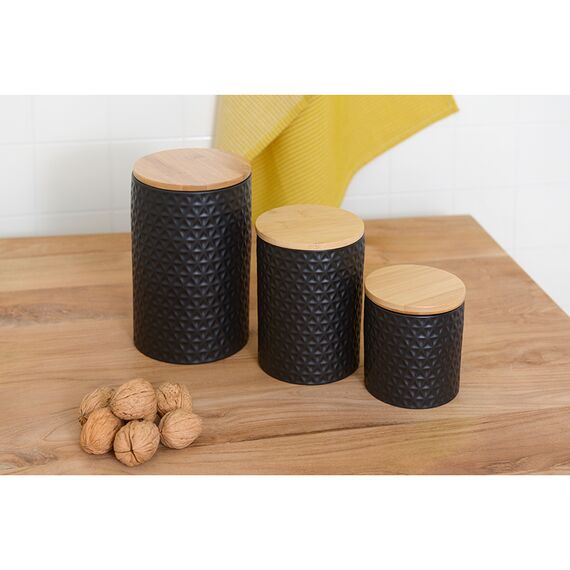 Банка для хранения керамическая Farah, 900 мл, черная, Liberty Jones, изображение 5