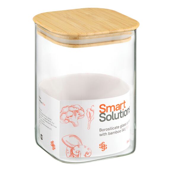 Банка для хранения Smart Solutions с крышкой из бамбука, 1100 мл, Smart Solutions, изображение 11