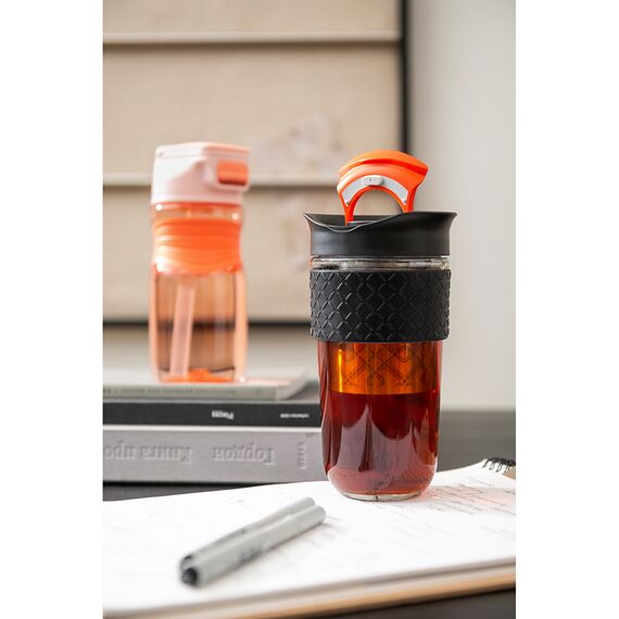 Бутылка для воды Slow Sip, 450 мл, розовая, Smart Solutions, изображение 2