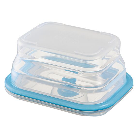 Контейнер для переноски и хранения силиконовый прямоугольный складной Silikobox, 400 мл, синий, Smart Solutions, изображение 5