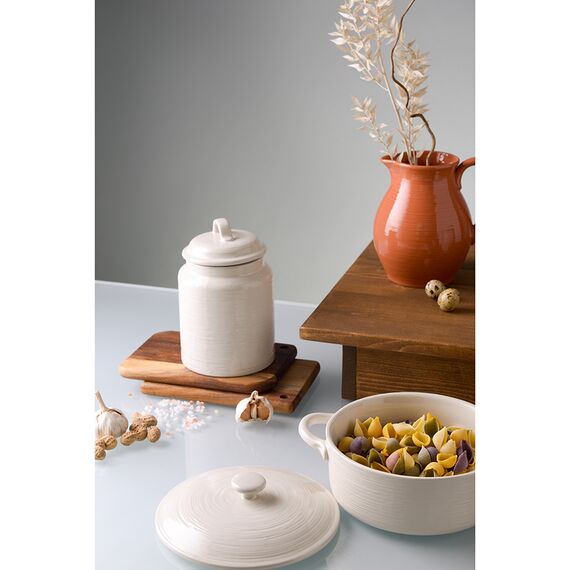 Кастрюля жаропрочная In The Village, 1,6 л, светло-бежевая, Liberty Jones, изображение 3