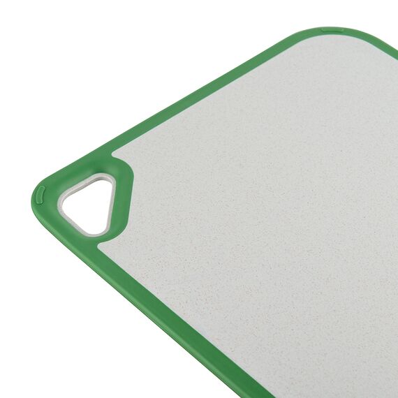 Доска разделочная из пшеничного волокна Homi, 36х25 см, светло-серая с зеленым кантом, Smart Solutions, изображение 5