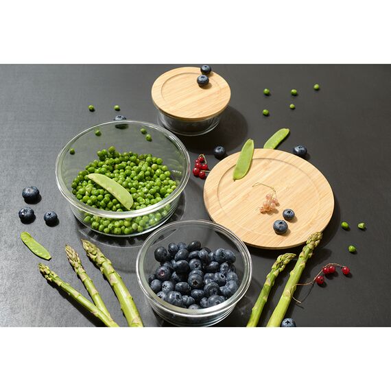 Контейнер для запекания и хранения Smart Solutions с крышкой из бамбука, 950 мл, Smart Solutions, изображение 6