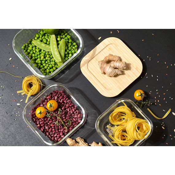 Контейнер для запекания и хранения Smart Solutions с крышкой из бамбука, 320 мл, Smart Solutions, изображение 5