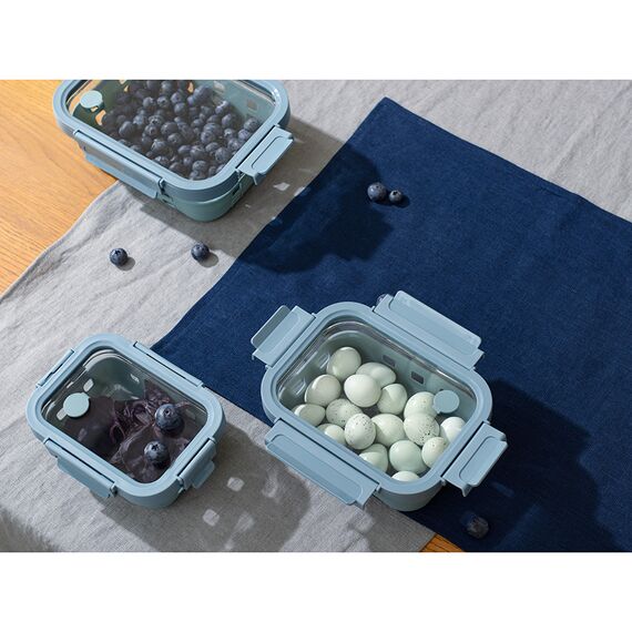 Контейнер для запекания, хранения и переноски продуктов в чехле Smart Solutions, 370 мл, синий, Smart Solutions, изображение 5