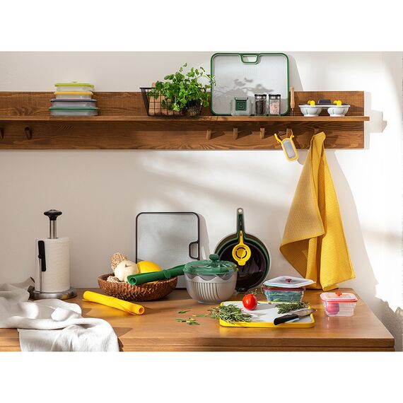 Контейнер для переноски и хранения силиконовый прямоугольный складной Silikobox, 1,2 л, зеленый, Smart Solutions, изображение 2