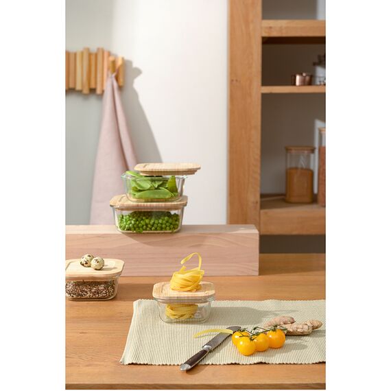 Контейнер для запекания и хранения Smart Solutions с крышкой из бамбука, 320 мл, Smart Solutions, изображение 2