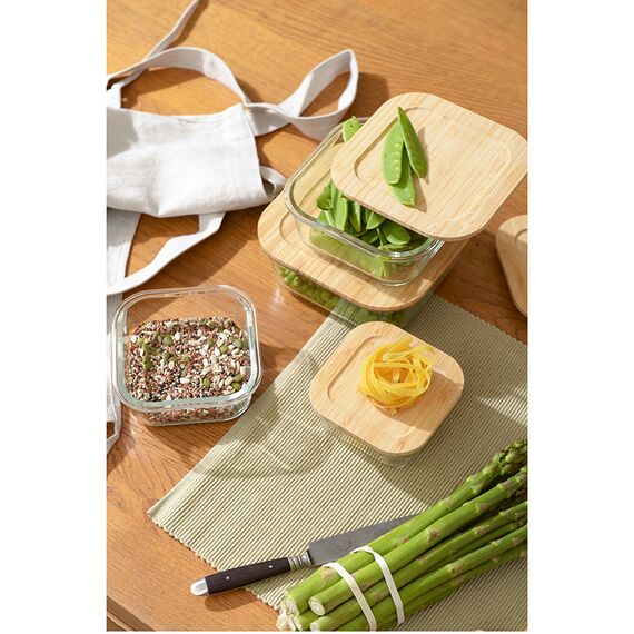 Контейнер для запекания и хранения Smart Solutions с крышкой из бамбука, 320 мл, Smart Solutions, изображение 4