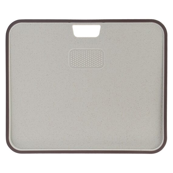 Доска разделочная из пшеничного волокна двусторонняя Ness, 34х28 см, светло-серая с темно-сливовым кантом, Smart Solutions, изображение 7