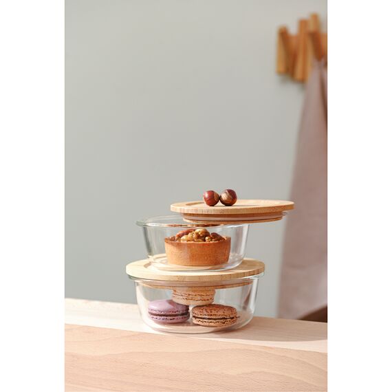 Контейнер для запекания и хранения Smart Solutions с крышкой из бамбука, 650 мл, Smart Solutions, изображение 3