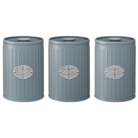 Набор банок для хранения Zinco, 1,2 л, серые, 3 шт., Smart Solutions