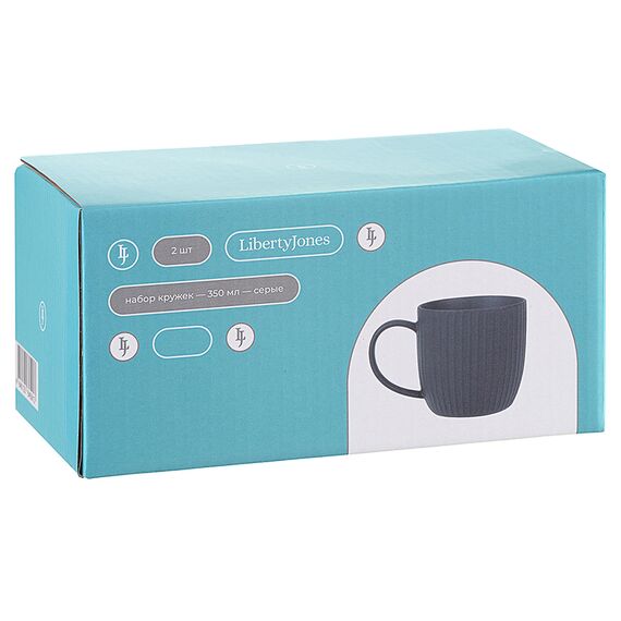 Набор кружек Soft Ripples, 350 мл, серые, 2 шт., Liberty Jones, изображение 4