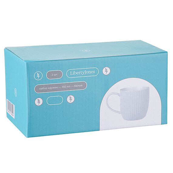 Набор кружек Soft Ripples, 350 мл, белые, 2 шт., Liberty Jones, изображение 5