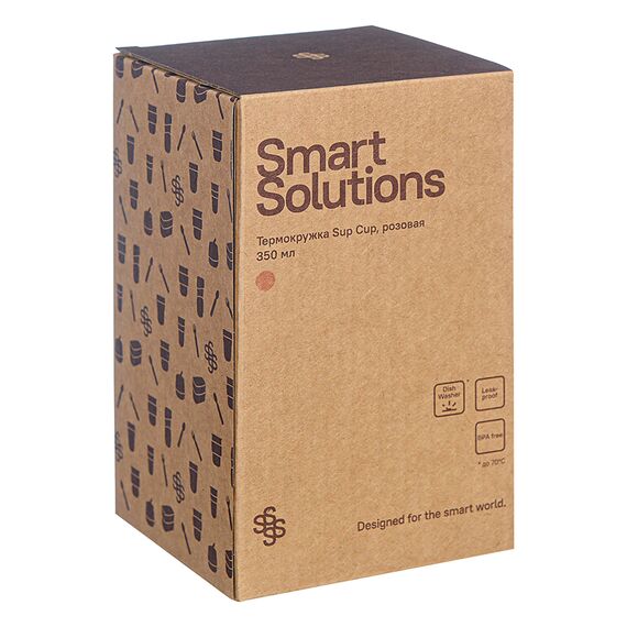 Термокружка Sup Cup, 350 мл, розовая, Smart Solutions, изображение 6