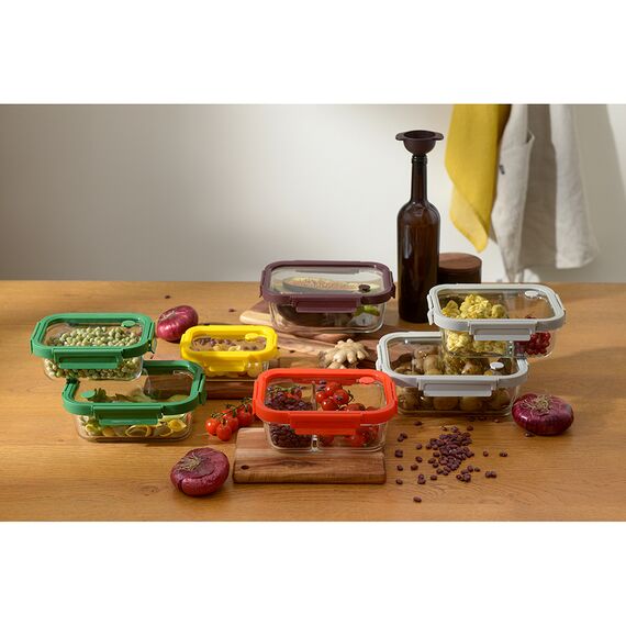 Контейнер для запекания и хранения прямоугольный с крышкой, 1 л, светло-серый, Smart Solutions, изображение 10