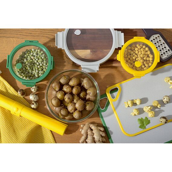 Контейнер для запекания и хранения круглый с крышкой, 650 мл, зеленый, Smart Solutions, изображение 5