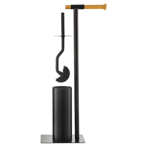 Держатель для туалетной бумаги с ершиком Mats, черный, Bergenson Bjorn Bath, изображение 3