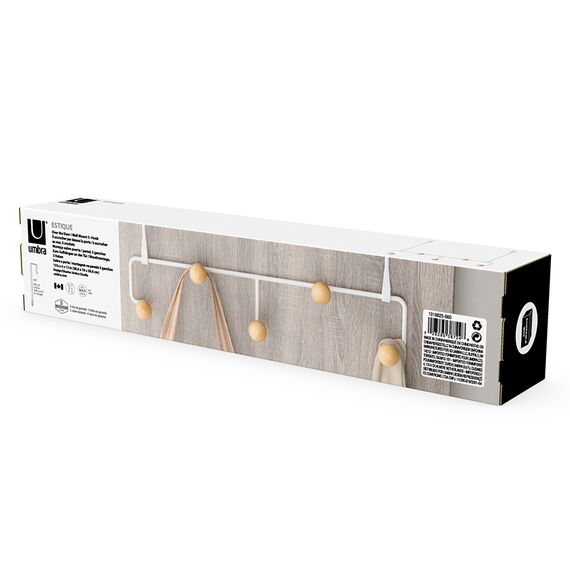 Вешалка для одежды подвесная Estique, белая/натуральное дерево, Umbra, изображение 11