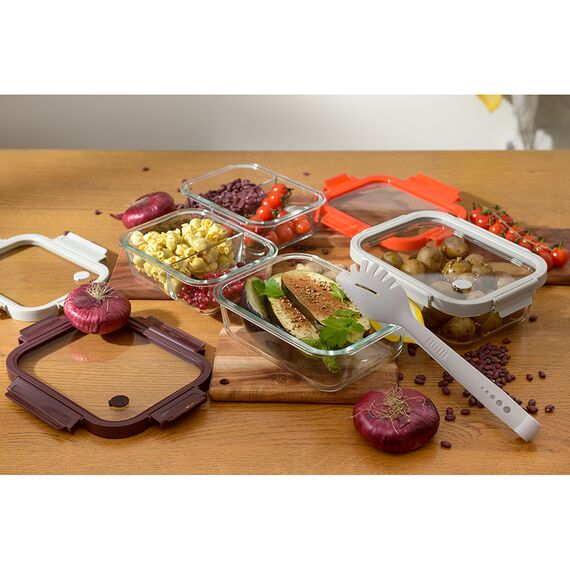 Контейнер для запекания и хранения прямоугольный с разделителями, 1 л, светло-серый, Smart Solutions, изображение 8