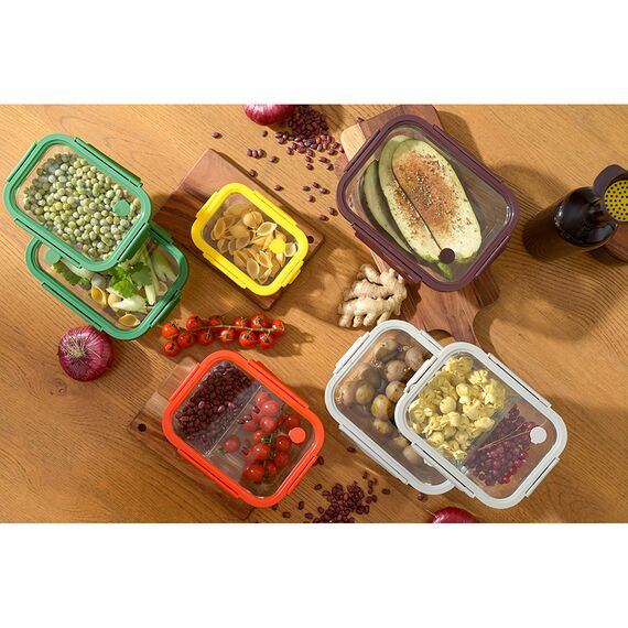 Контейнер для запекания и хранения прямоугольный с разделителями, 1 л, светло-серый, Smart Solutions, изображение 7