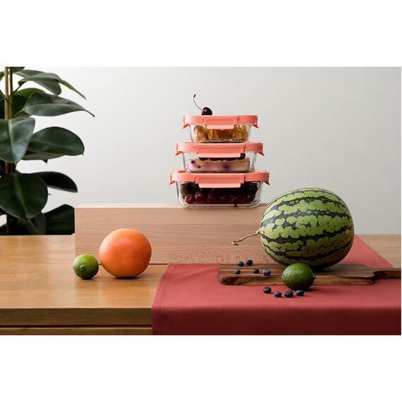 Набор контейнеров для запекания и хранения Smart Solutions, розовый, 3 шт., Smart Solutions, изображение 3