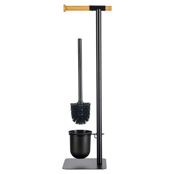 Держатель для туалетной бумаги с подвесным ершиком Mats, черный, Bergenson Bjorn Bath, изображение 4