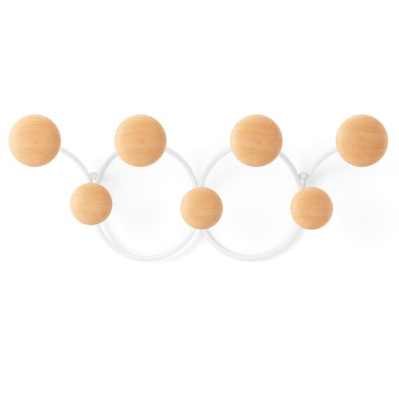 Вешалка для одежды настенная Dotsy, белая/натуральное дерево, Umbra, изображение 9