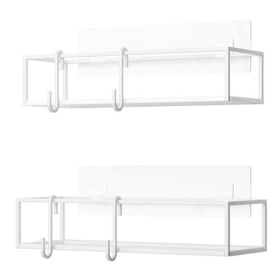 Набор из 2-х полок для ванной Cubiko, белые, Umbra
