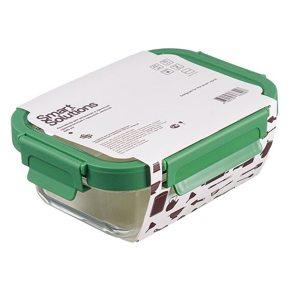 Контейнер для запекания и хранения прямоугольный с крышкой, 640 мл, зеленый, Smart Solutions, изображение 8