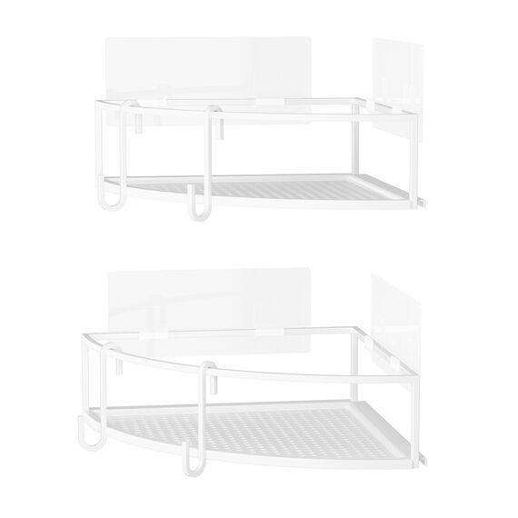 Набор из 2-х угловых полок для ванной Cubiko, белые, Umbra