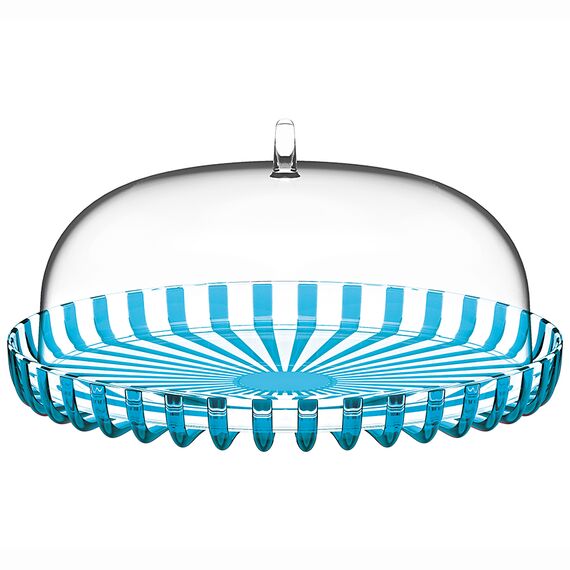 Подставка для торта с крышкой Dolcevita, ?31 см, бирюзовая, Guzzini