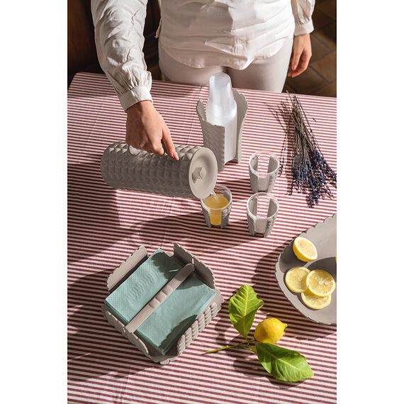 Салфетница настольная Tiffany, 20х20 см, серо-бежевая, Guzzini, изображение 2