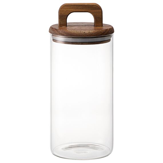 Банка для хранения стеклянная с крышкой из акации Hanle, 1,4 л, Liberty Jones
