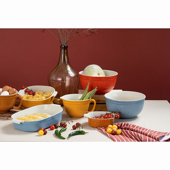 Блюдо для запекания Soft Ripples, 26,2х22,6 см, красное, Liberty Jones, изображение 3