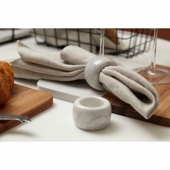 Набор колец для салфеток Marm, ?5 см, белый мрамор, 2 шт, Liberty Jones, изображение 10