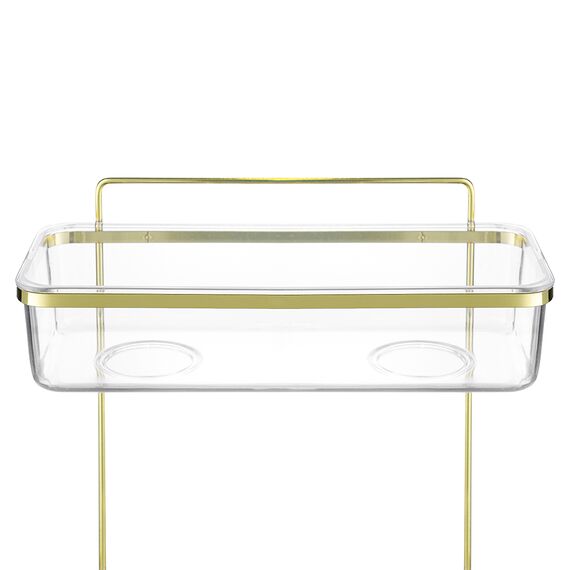 Полка для душа настенная двухъярусная Siv, золотистая, Bergenson Bjorn Bath, изображение 7