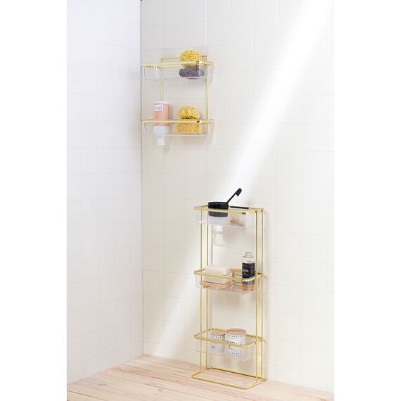 Полка для душа настенная двухъярусная Siv, золотистая, Bergenson Bjorn Bath, изображение 8