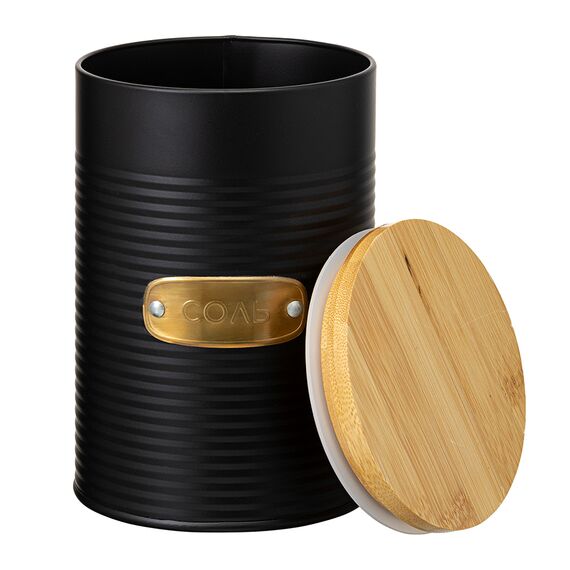 Банка для хранения соли Irmel, 1,3 л, графит, Smart Solutions, изображение 6