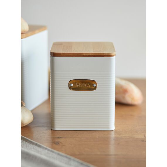 Банка для хранения муки Irmel, 3,2 л, молочная, Smart Solutions, изображение 4