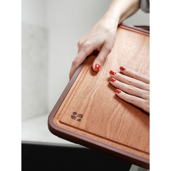 Доска разделочная двусторонняя из пшеничного волокна и черного дерева Arlett, 44,5х30,5 см, сливовая, Smart Solutions, изображение 4