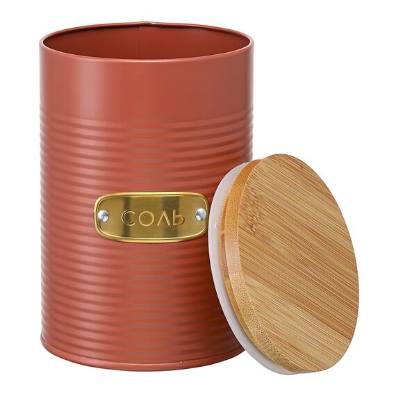 Банка для хранения соли Irmel, 1,3 л, терракота, Smart Solutions, изображение 6