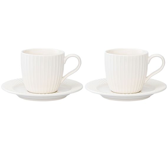 Набор чашек с блюдцами Soft Ripples, Dual Glazing, 125 мл, 2 шт., Liberty Jones