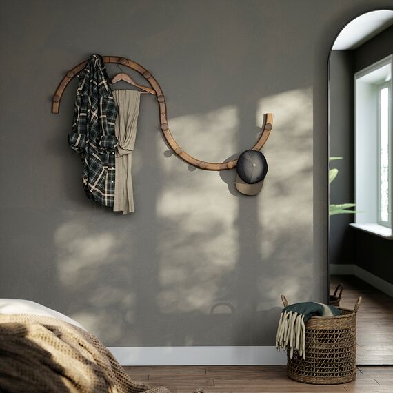 Вешалка настенная Slinka, орех, Umbra, изображение 4