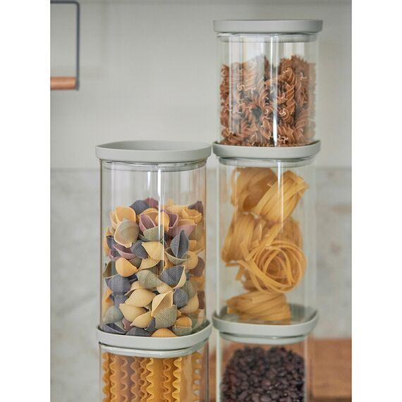 Банка для хранения стеклянная с крышкой, 1,5 л, светло-серая, Smart Solutions, изображение 4