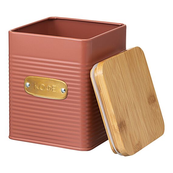 Банка для хранения кофе Irmel, 1,7 л, терракота, Smart Solutions, изображение 5