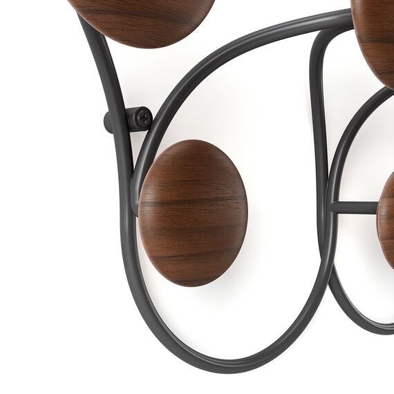 Вешалка настенная Dotsy, черная/орех, Umbra, изображение 9