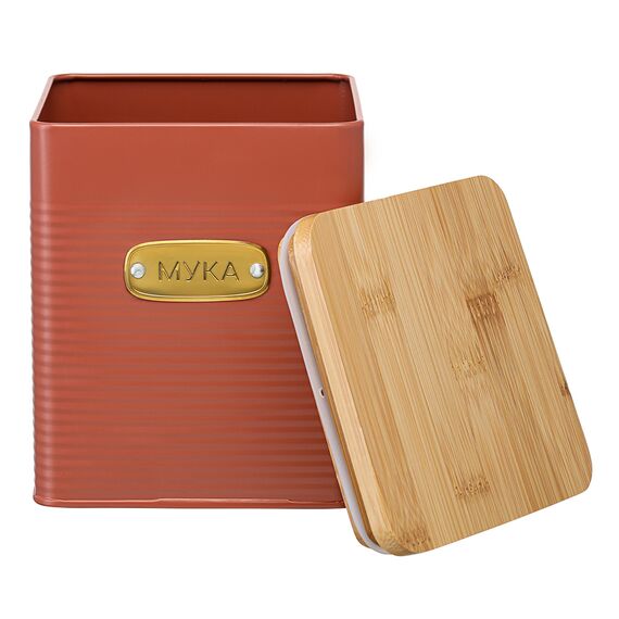 Банка для хранения муки Irmel, 3,2 л, терракота, Smart Solutions, изображение 6