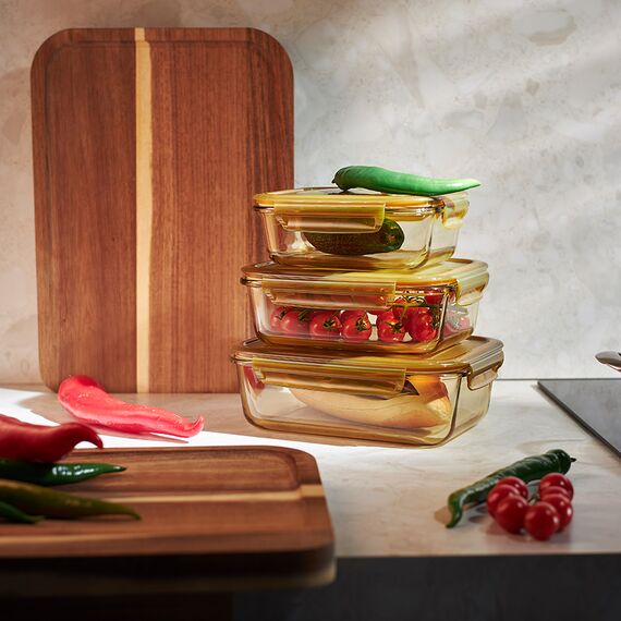 Контейнер для хранения и переноски продуктов 630 мл янтарного цвета, Smart Solutions, изображение 5