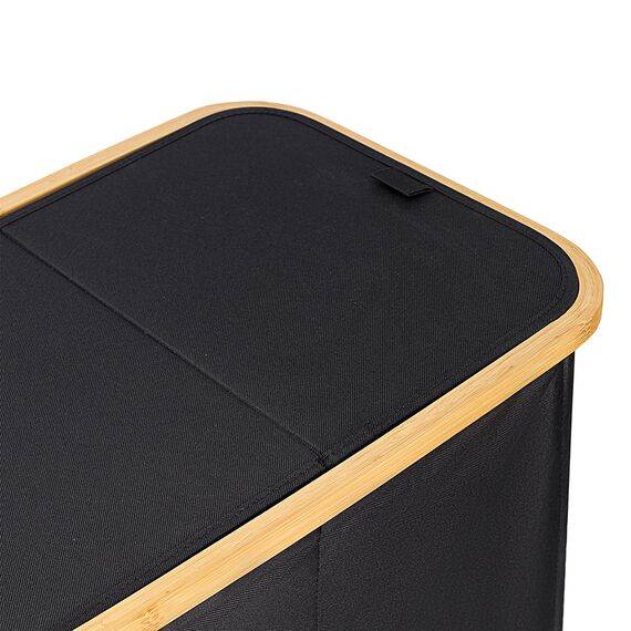 Корзина для белья с двумя отделениями Neat Twin, 53,5х33х53 см, черная, Smart Solutions, изображение 7