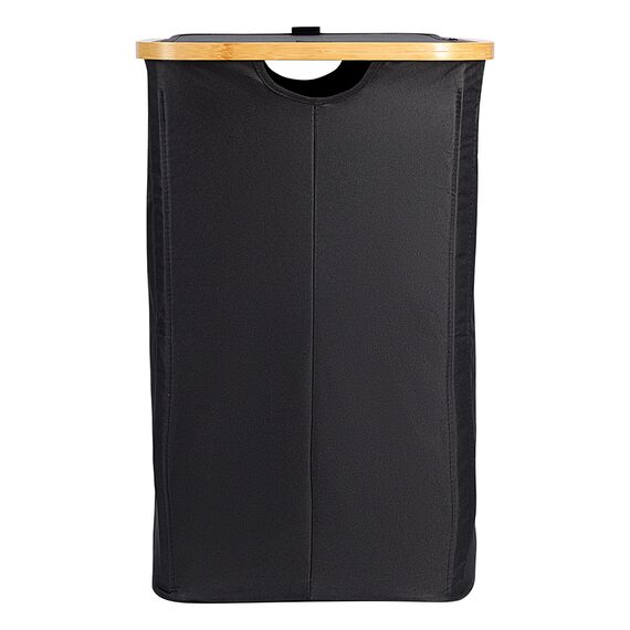 Корзина для белья с двумя отделениями Neat Twin, 53,5х33х53 см, черная, Smart Solutions, изображение 4